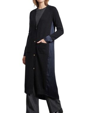 Anthropologie Mixed Media Maxi Cardigan Duster